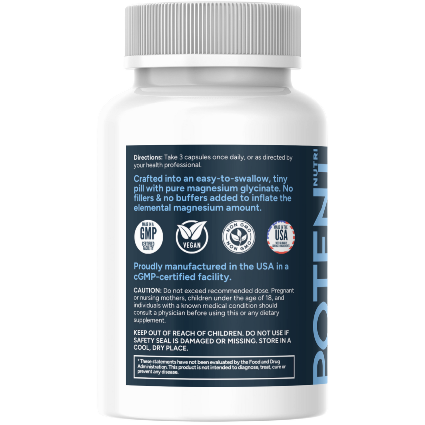 Magnesium Glycinate Small Capsules - 90 Capsules, Easy to Swallow, Albion TRAACS Magnesium Bisglycinate Chelate - Kosher