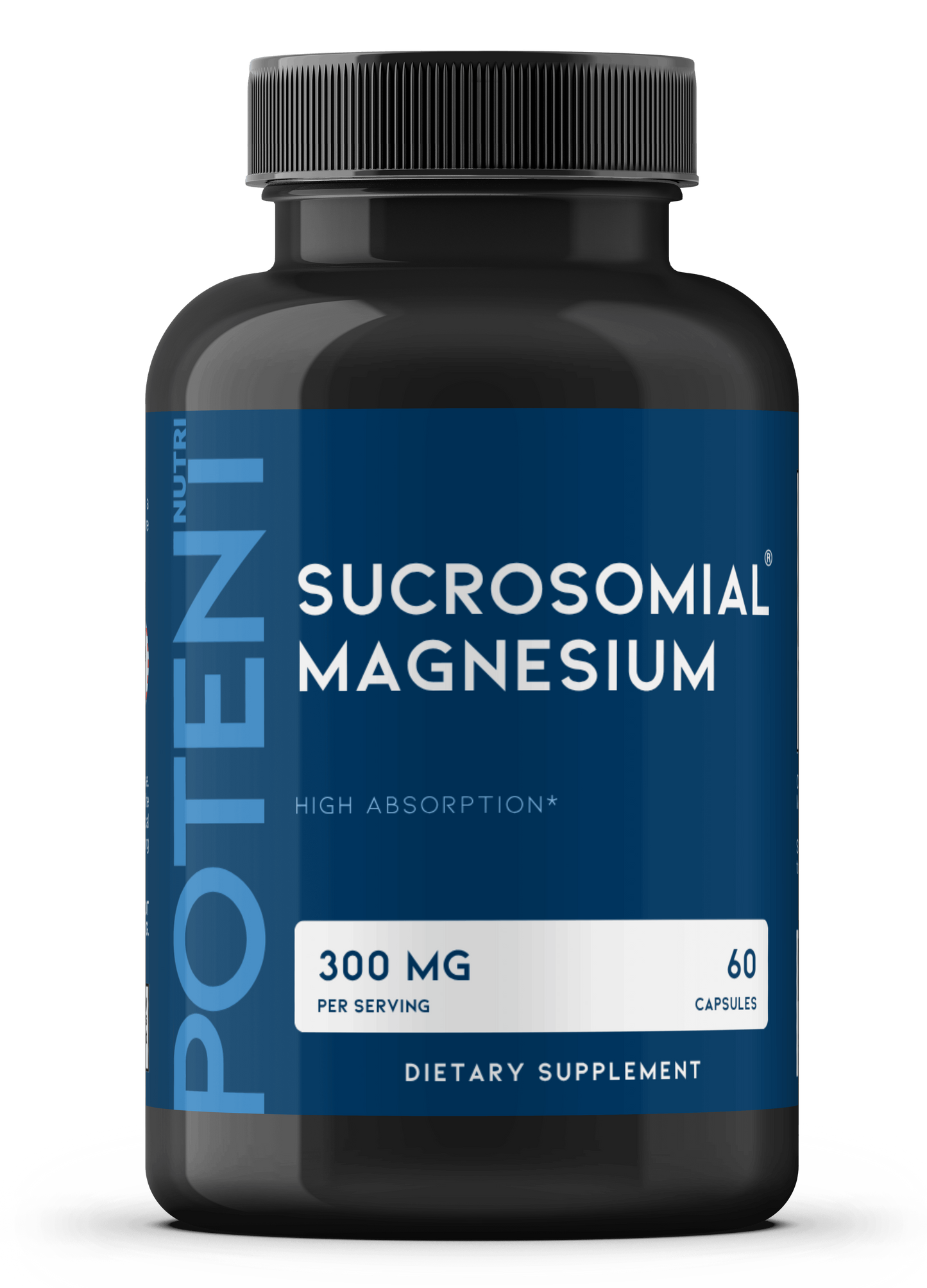 Potent Nutri Sucrosomial Magnesium — 300 mg High Absorption Magnesium Supplement (60 Vegan Capsules)