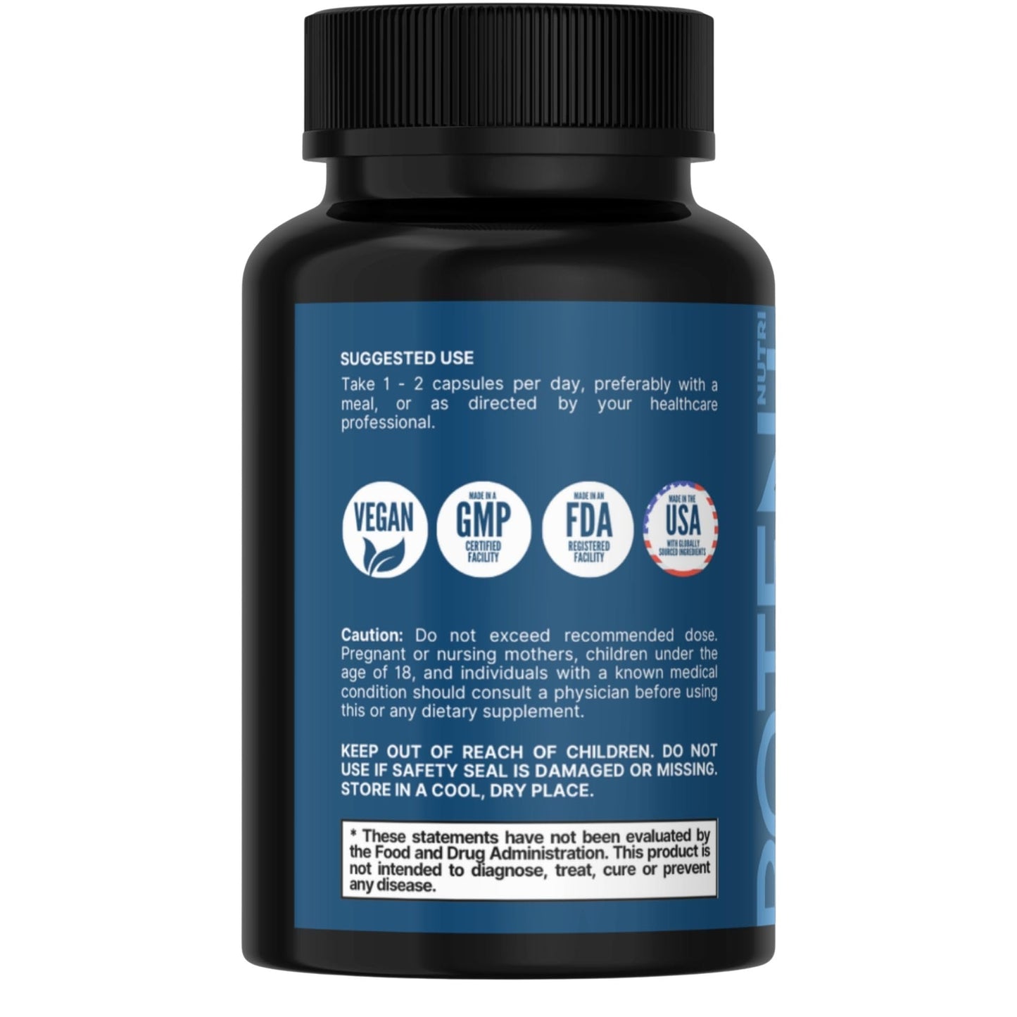Potent Nutri Sucrosomial Magnesium — 300 mg High Absorption Magnesium Supplement (60 Vegan Capsules)