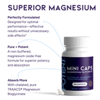 Magnesium Glycinate Small Capsules - 90 Capsules, Easy to Swallow, Albion TRAACS® Magnesium Bisglycinate Chelate - Kosher