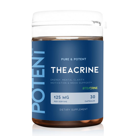 Potent Nutri Theacrine (TeaCrine) Supplement to Support Mental Clarity, Motivation, Energy & Mood - 125 Mg, Vegan, 30 Veggie Capsules