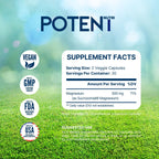 Potent Nutri Sucrosomial Magnesium — 300 mg High Absorption Magnesium Supplement (60 Vegan Capsules)