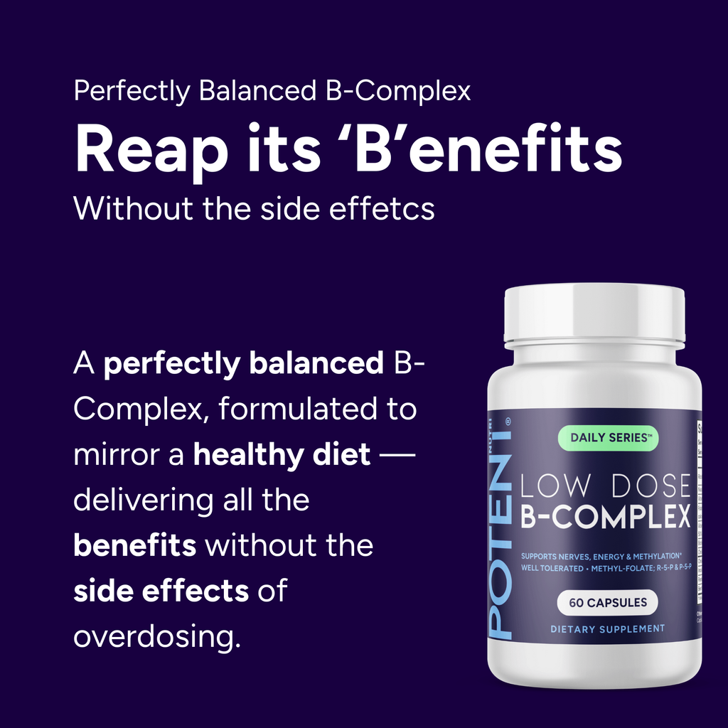 Low Dose B-Complex - 60 Capsules - Complete Daily Support