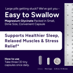 Magnesium Glycinate Small Capsules - 90 Capsules, Easy to Swallow, Albion TRAACS® Magnesium Bisglycinate Chelate - Kosher