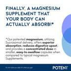 Potent Nutri Sucrosomial Magnesium — 245 mg High Absorption Magnesium Supplement (60 Vegan Capsules)