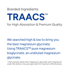 Magnesium Glycinate Small Capsules - 90 Capsules, Easy to Swallow, Albion TRAACS® Magnesium Bisglycinate Chelate - Kosher