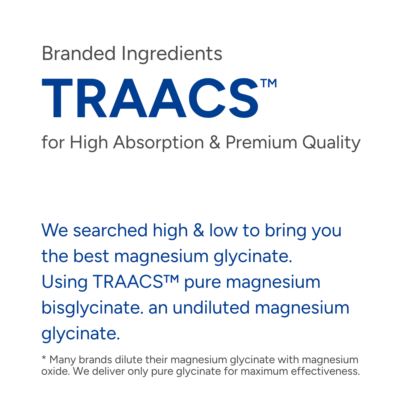 Magnesium Glycinate Small Capsules - 90 Capsules, Easy to Swallow, Albion TRAACS Magnesium Bisglycinate Chelate - Kosher