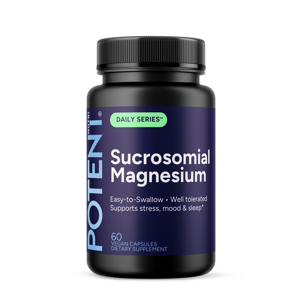 Potent Nutri Sucrosomial Magnesium — 245 mg High Absorption Magnesium Supplement (60 Vegan Capsules)