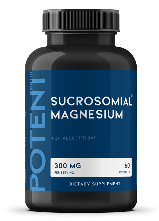Potent Nutri Sucrosomial Magnesium — 300 mg High Absorption Magnesium Supplement (60 Vegan Capsules)
