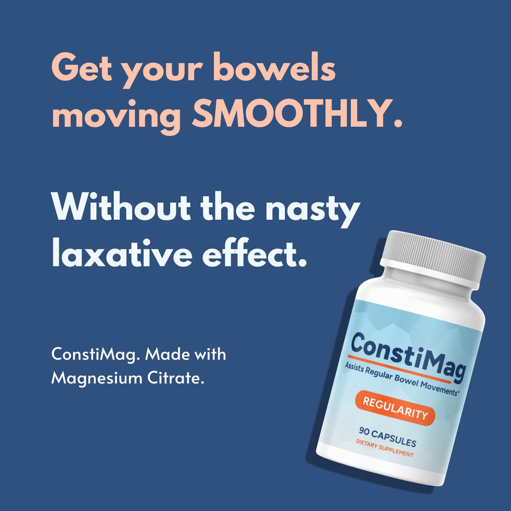ConstiMag* Magnesium Citrate – Gentle Digestive Support & Regularity* – 90 Capsules