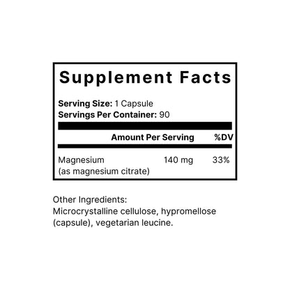 ConstiMag* Magnesium Citrate – Gentle Digestive Support & Regularity* – 90 Capsules