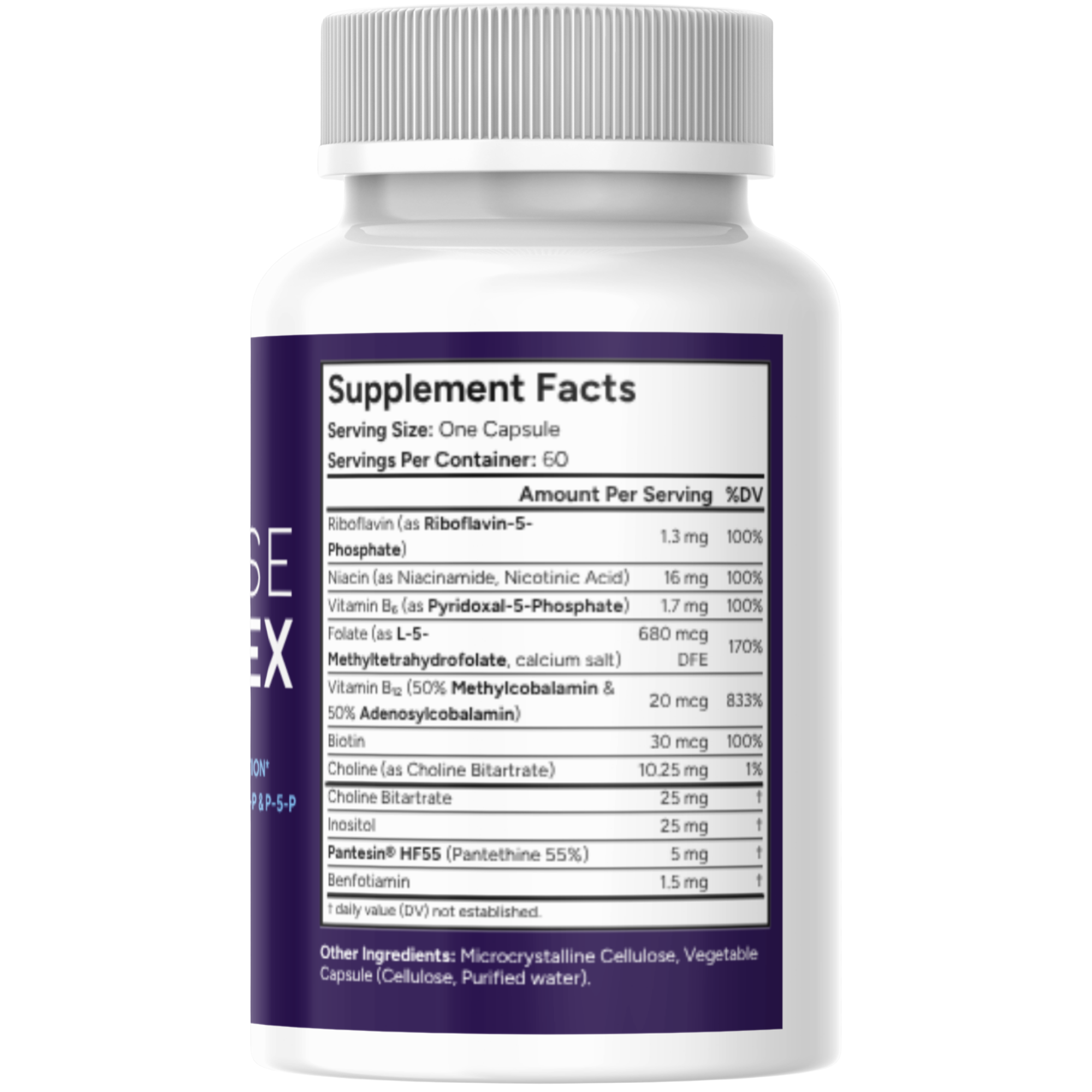 Low Dose B-Complex - 60 Capsules - Complete Daily Support