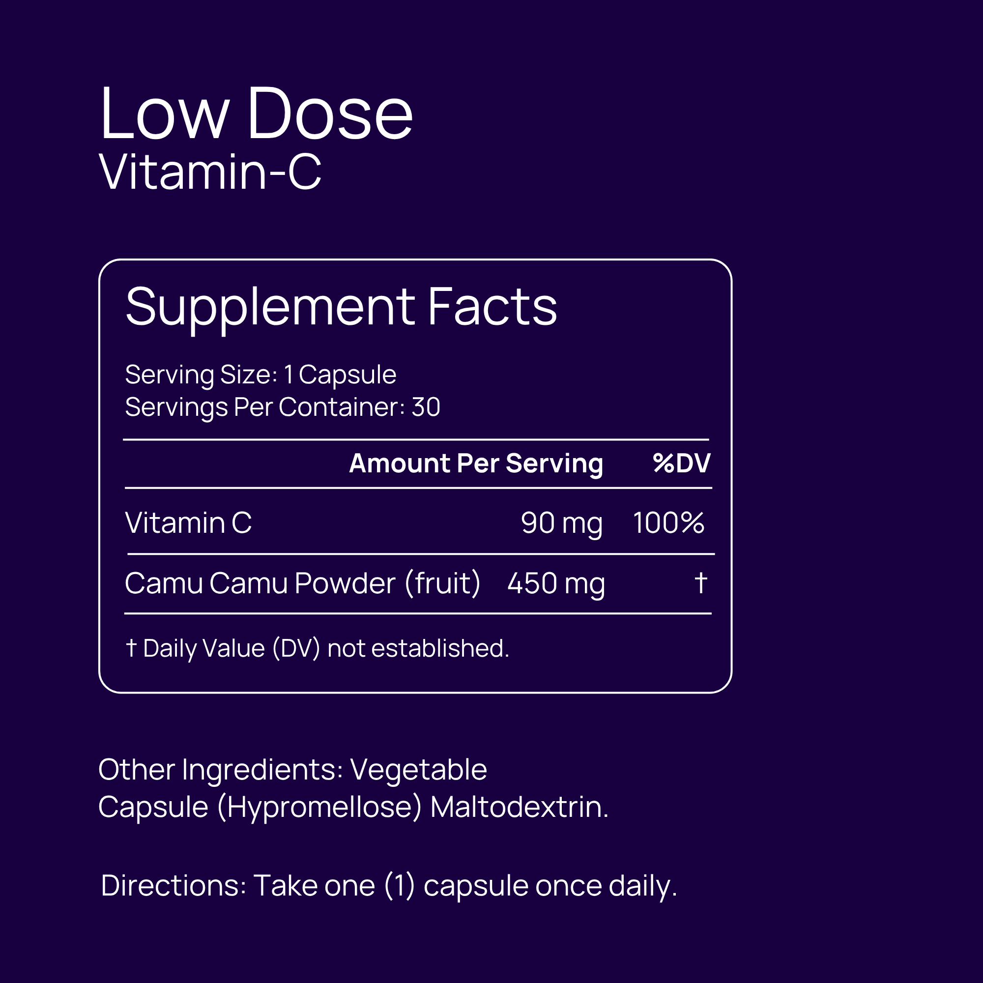 Low Dose Real Vitamin C Complex