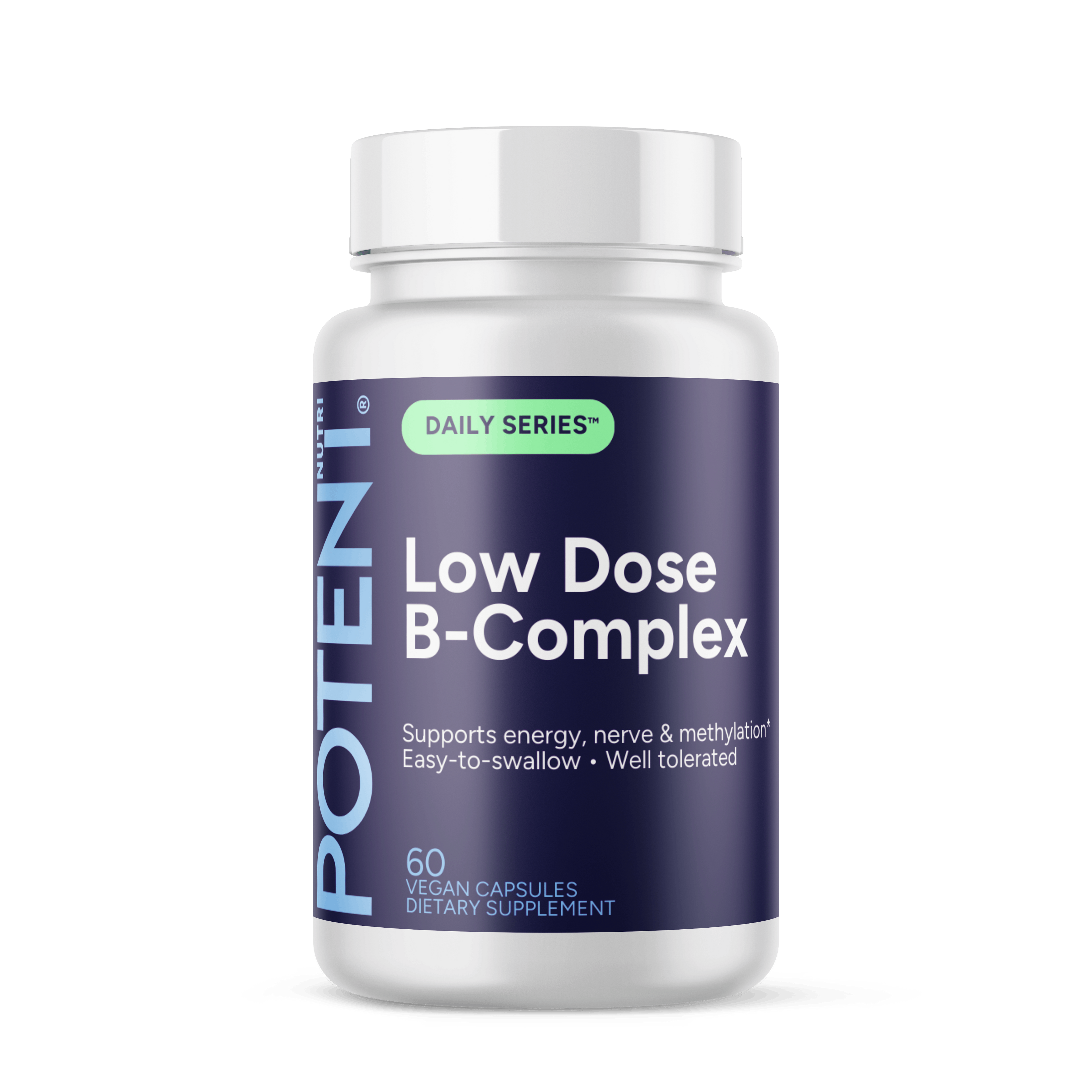 Low Dose B-Complex - 60 Capsules - Complete Daily Support